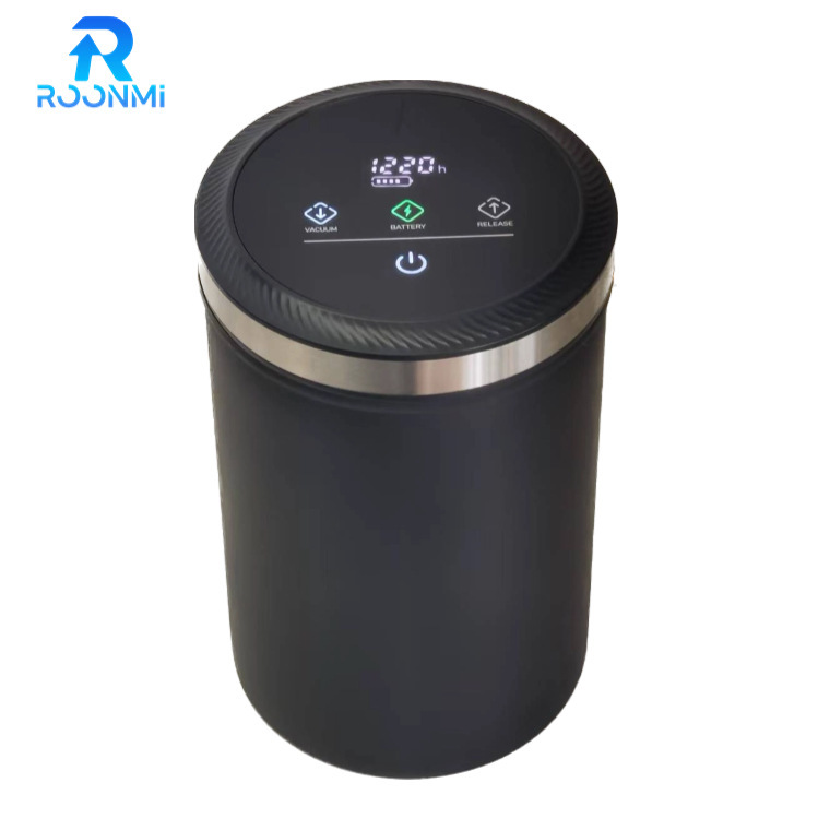Power and Storage Time Display, Fully Automatic Vacuum Storage Canister, Coffee Canister, Rechargeable Model, Automatic Model, USB Charging
