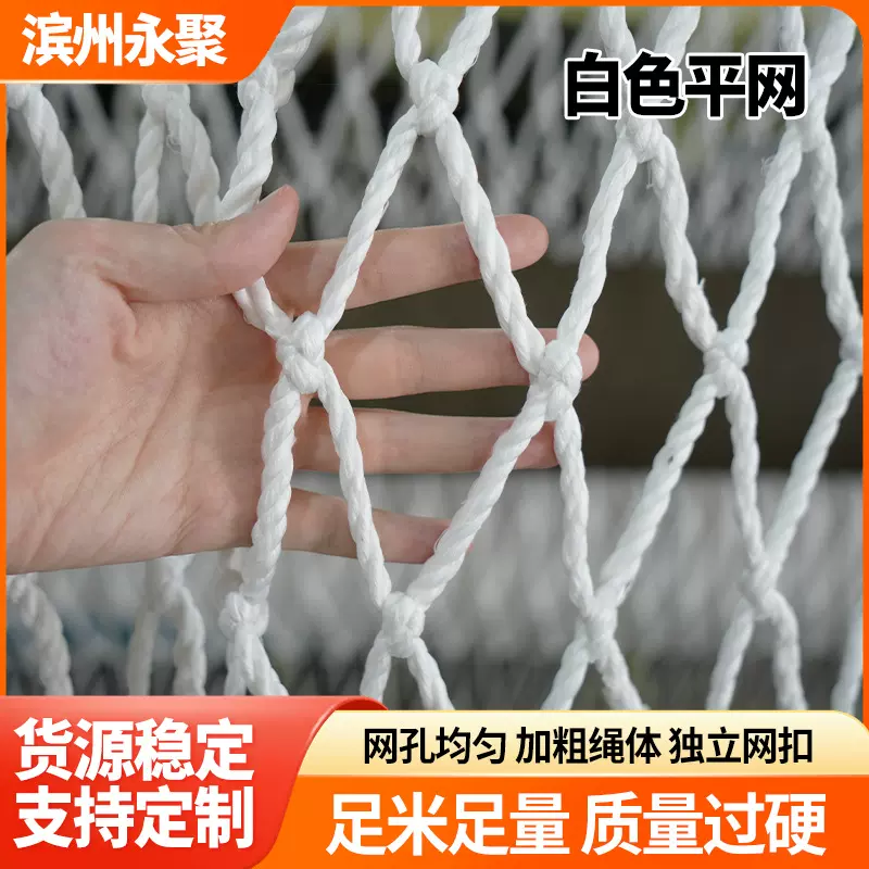 白色平网工地阳台防护防坠网货柜网孔均匀隔离兜网尼龙白色防护网