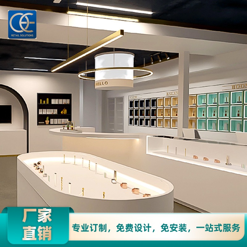 欧美热销烟酒展示柜商用 厂家装修实木烟柜桌面陈列柜多层雪茄柜