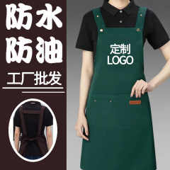 メーカー卸売の新しい防水性と耐油性のエプロン、カスタムプリントされたロゴ付き、薄い夏用の見栄えの良い汚れにくいエプロンが在庫あり