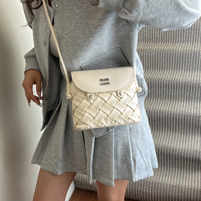 Bolsa de alta calidad transfronteriza bolso de tejido de mujer bolso cuadrado de mujer 2025 otoño y invierno nuevo estilo versátil bolso de hombro bolso de viaje