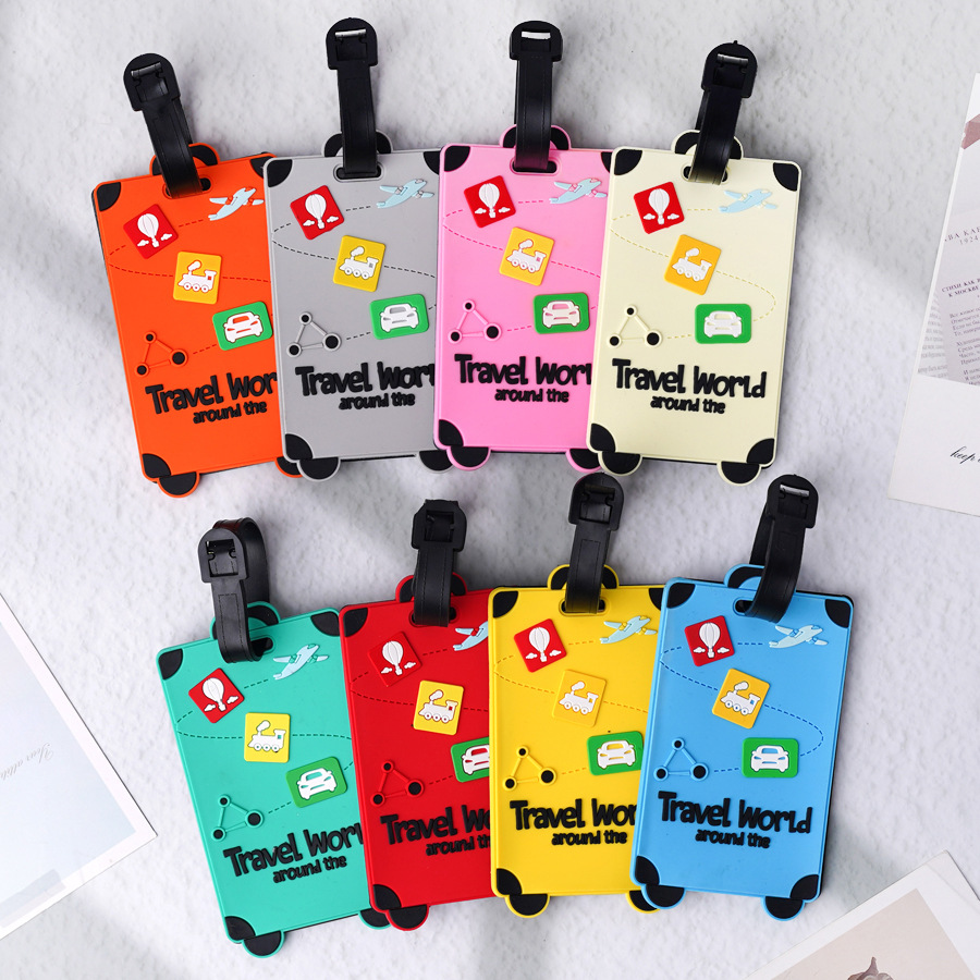 Cross-Border Pvc Soft Luggage Tag Suitcase Checked Anti-Lost Name Tag Label Logistics Identification Boarding Pass