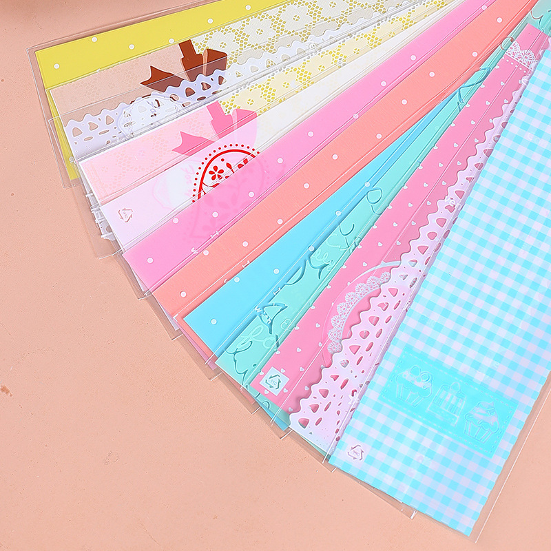 Corea del Sur tira de hornear cielo estrellado piruleta embalaje bolsa de chocolate galleta dedo merienda bolsa DIY joyería