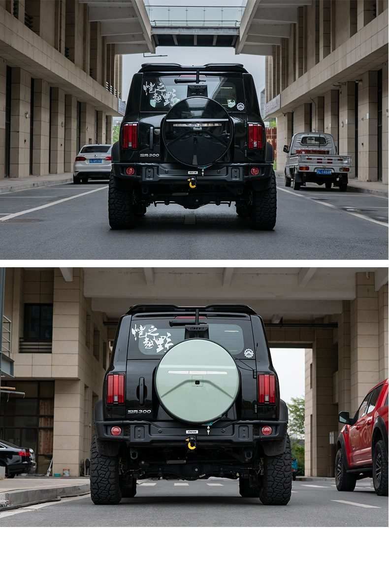 Suitable for 13-24 Models of Tank 300 Spare Tire Cover, Large g Model Tank 300 Spare Tire Cover with Camera Hole