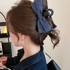 デニムの蝶結びで女性をつかみます。2025新型の夏の高級感があります。