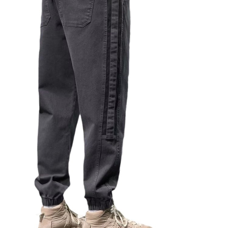 Jeans Primavera y otoño American Retro High Street Trendy Brand Lavado Moda Vaqueros de todo fósforo Hombres Delgado y recto