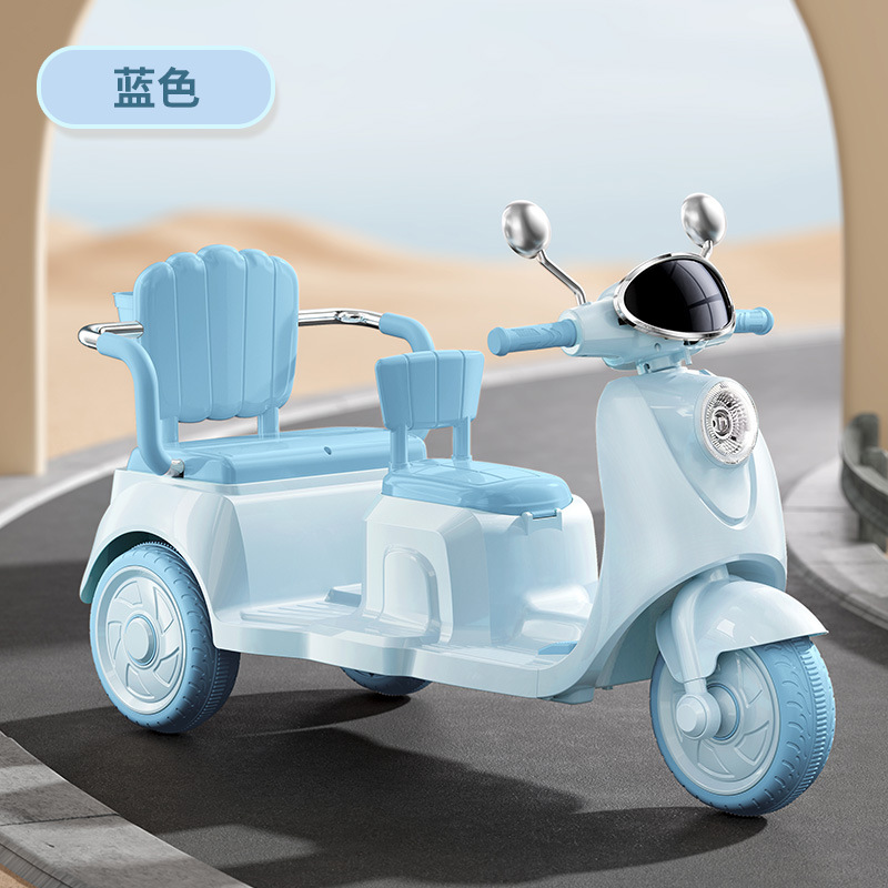 Blue single zone + large battery + bluetooth + double seats, music and lighting - electric drive + double seats