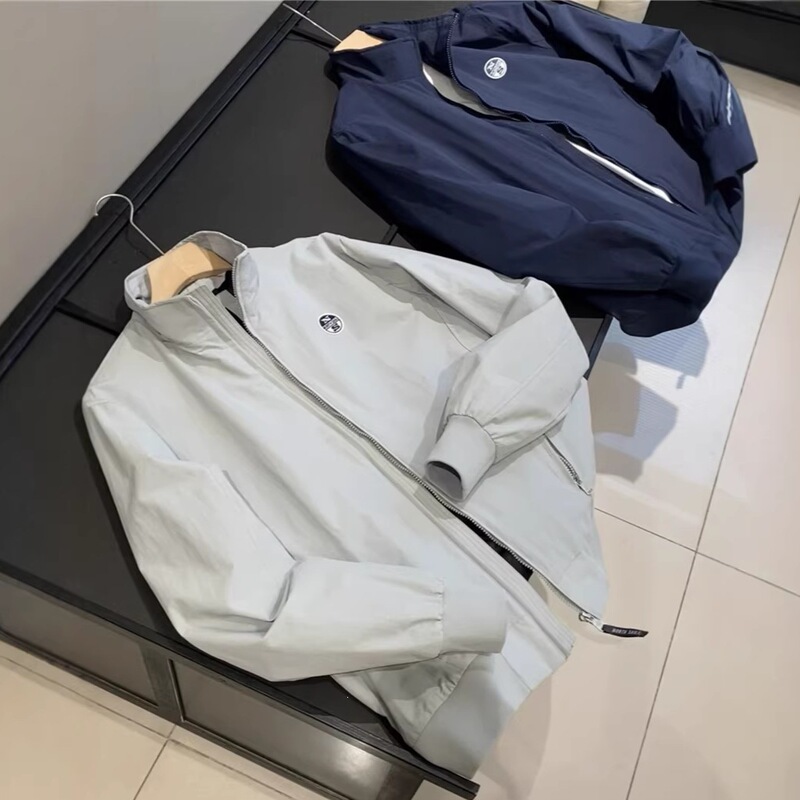 K Yingguo Collection Small Sailboat Series Elegant and Stylish Spring Festival Stand Collar Solid Color Loose Men's Long Sleeve Jacket