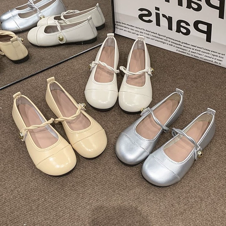 Женские балетки Мэри Джейн на плоской подошве, французский стиль, весна-осень 2025, мягкая подошва.