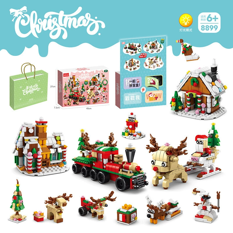 Lego, рождественский конструктор, игрушка, мелкие детали, подарок на день рождения