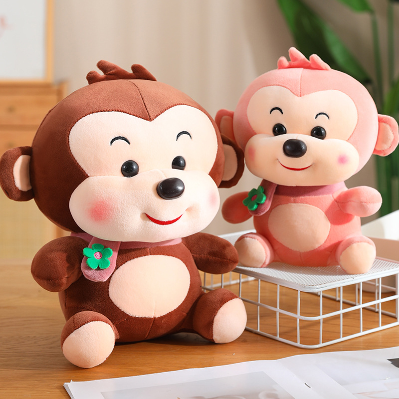 Monos muñecos bufandas monos juguetes de peluche muñecas para niños muñecas de compañía de regalos de exhibición muñecas de animales al por mayor
