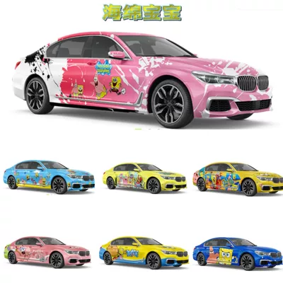 Automotive Film — Mecha Anime Car Film - pvc-sole-spongebob-squarepants-custom-paint-job-color-change