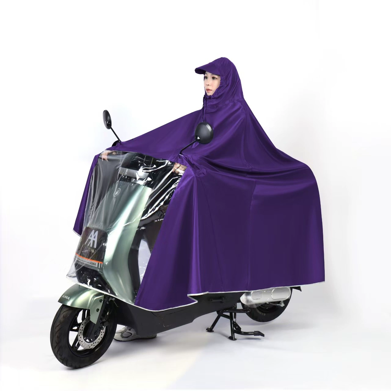 Электромобиль, длинный дождевик, шлем для езды на велосипеде, tandem, оптовый, утолщение