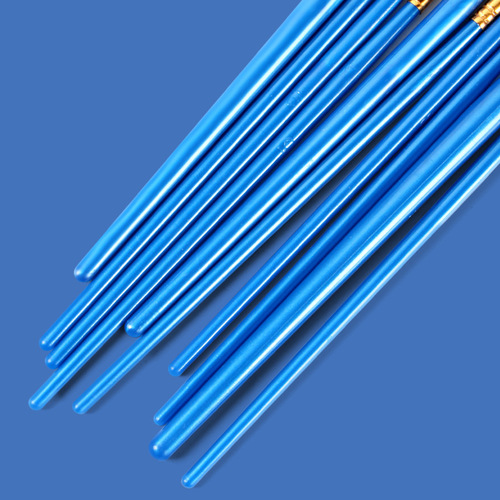Cross-border hot sale 10 pieces plastic blue oil paint brush set children's painting watercolor hand-painted art oil painting brush