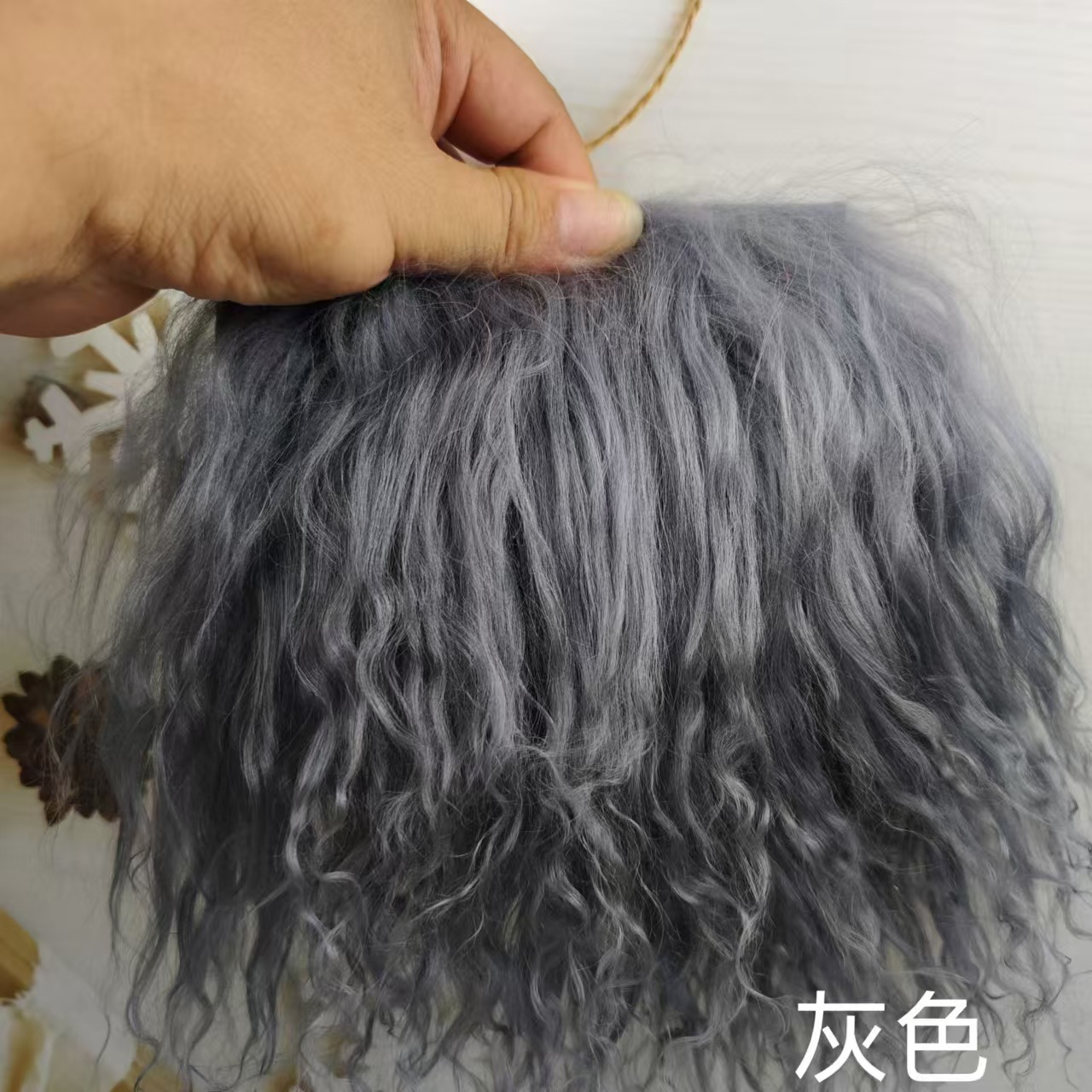 Alta calidad tan lana pelo fila bjd belleza nudo cerdo monstruo soldado monstruo ob11 Gao Ke Er multicolor 6 puntos bebé peluca