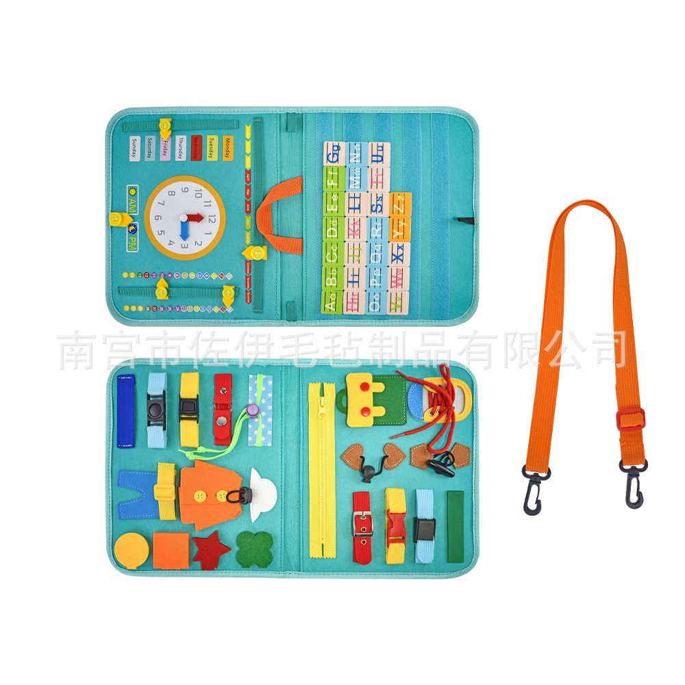 国境を越えたアマゾンドレッシングフェルト早期教育ボード子供の教育活動ボードモンテッソーリフェルト忙しい学習ボード