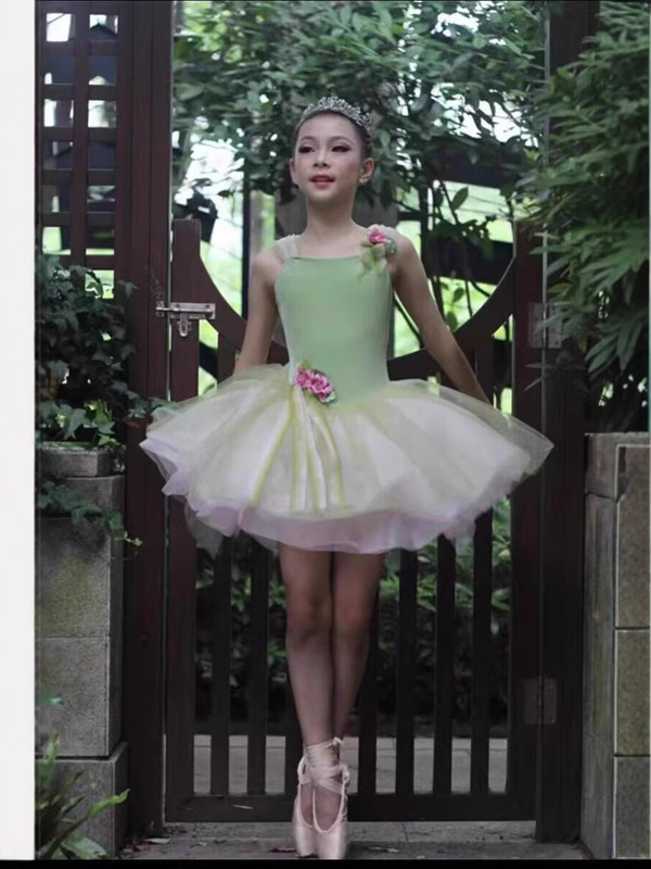 子供バレエスカート女の子エルサプリンセスブルーダンスパフォーマンス衣装プロフェッショナルチュチュスカートパフォーマンス衣装チュチュスカート|undefined