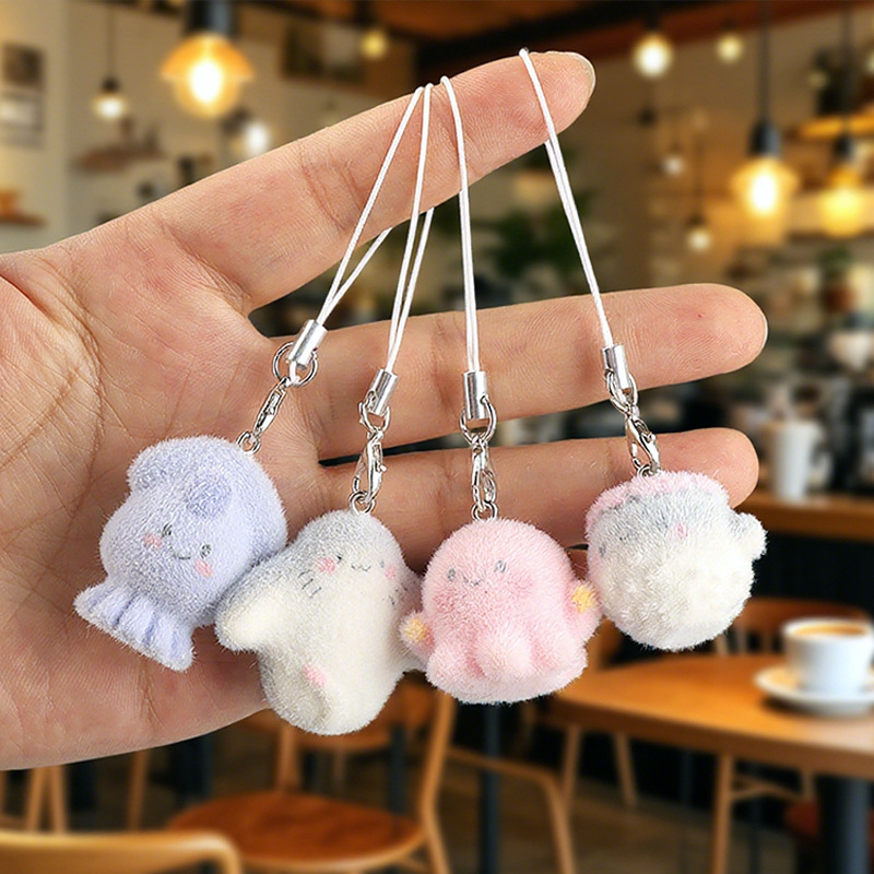 Flocking Resin Ocean Series Pendant DIY Keychain Backpack Mobile Phone Car Desktop Small Pendant Accessories Material