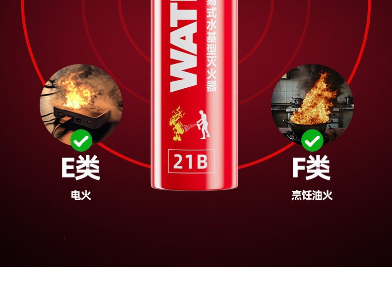 Suitable for household water-based fire extinguishers, 2026 new national standard, 3C certified, high-temperature resistant, explosion-proof, simple for kitchen and car use