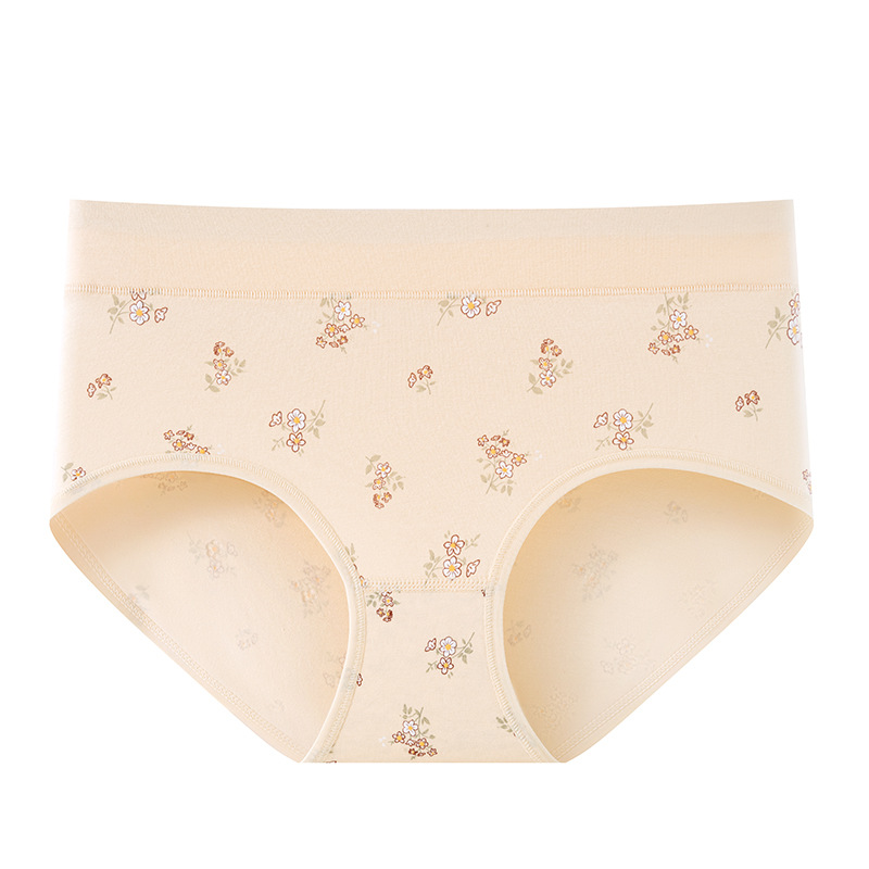 50 ropa interior de mujer sin costuras de cintura media de algodón puro 10A entrepierna antibacteriana transpirable pequeña ropa interior de mujer de algodón puro fresco