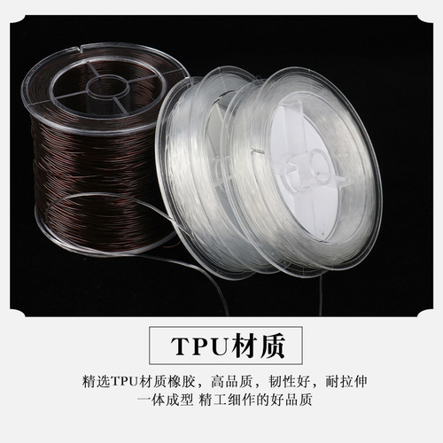 Beading thread, transparent elastic crystal thread, Buddha beads, diamond star and moon bracelet rope, wholesale round elastic beading bracelet thread