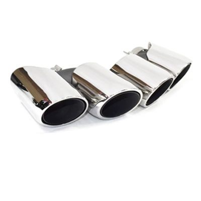 modification round mouth square mouth | Exhaust pipe - 18-24-years-s-bright-silver-mouth