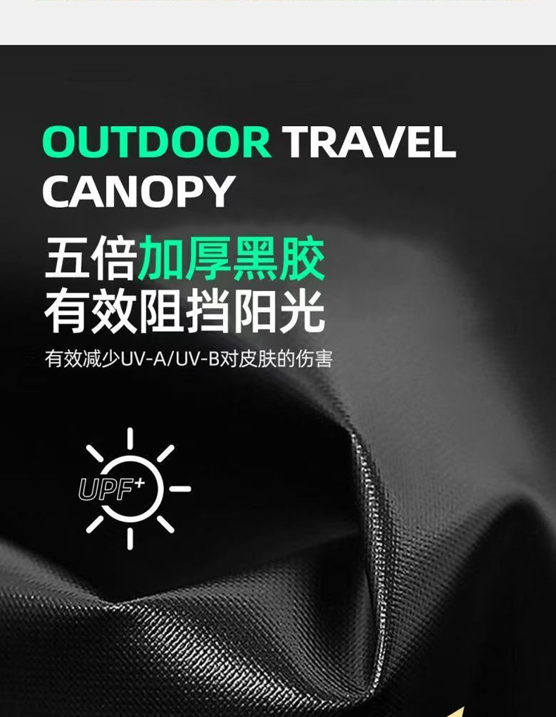 Outdoor roof tent for SUV, no-installation required, portable vinyl side tent, car rear canopy, car side sunshade