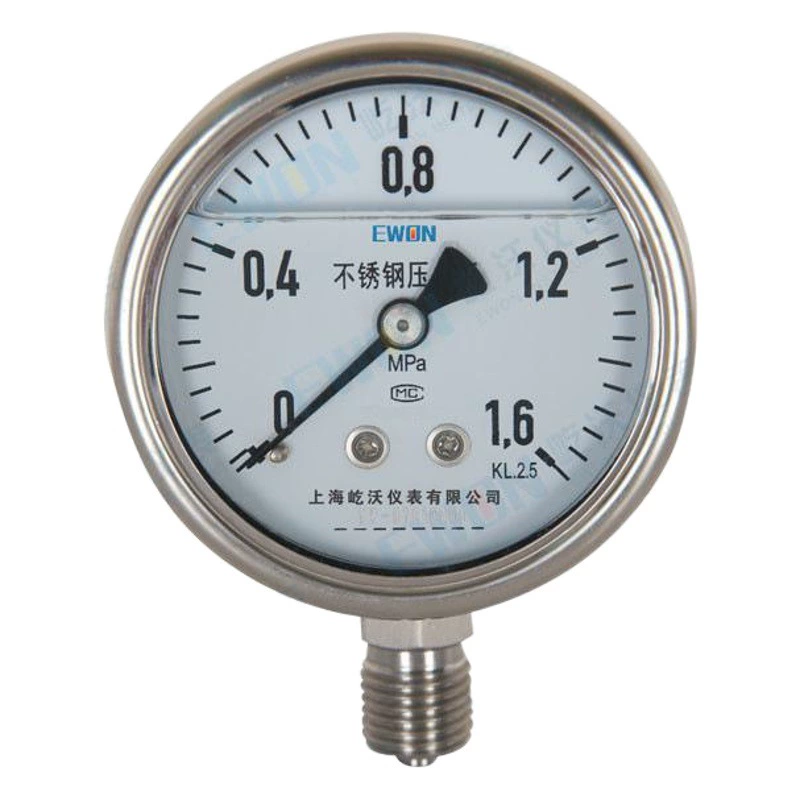 Антисейсмический манометр YTFN-100H из нержавеющей стали, ударопрочный, серия YTN, вертикальный, 100 мм, 0-60 МПа, устойчивый к давлению