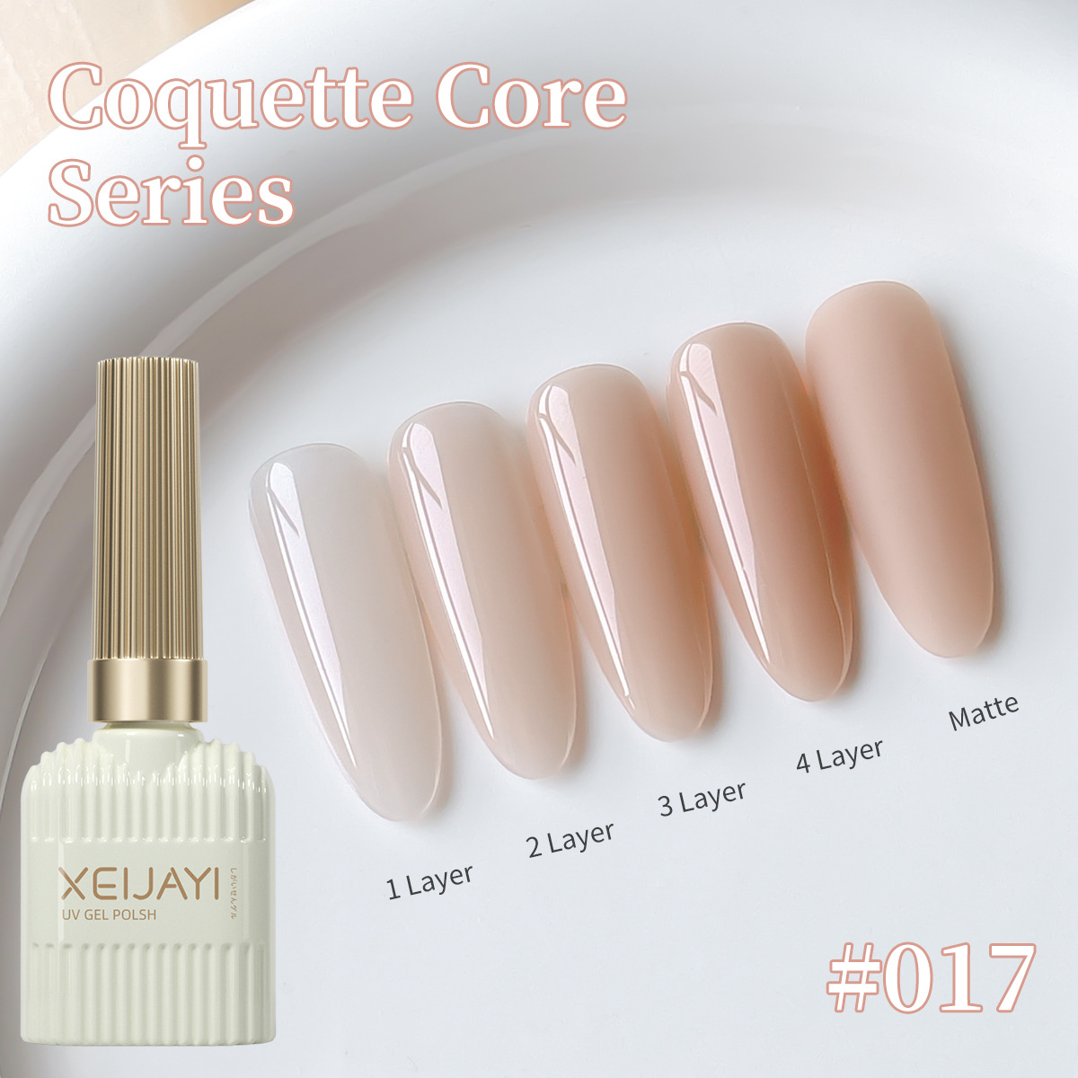 2025 nuevo popular, suave y versátil, jade blanco, polvo desnudo, pegamento de esmalte de uñas especial para salón de uñas