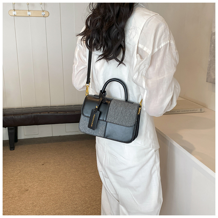 Maillard Splicing Handbag for Women 2024 New Style, with Unique Texture and a Stylish Crossbody Bag Design_voghion.com