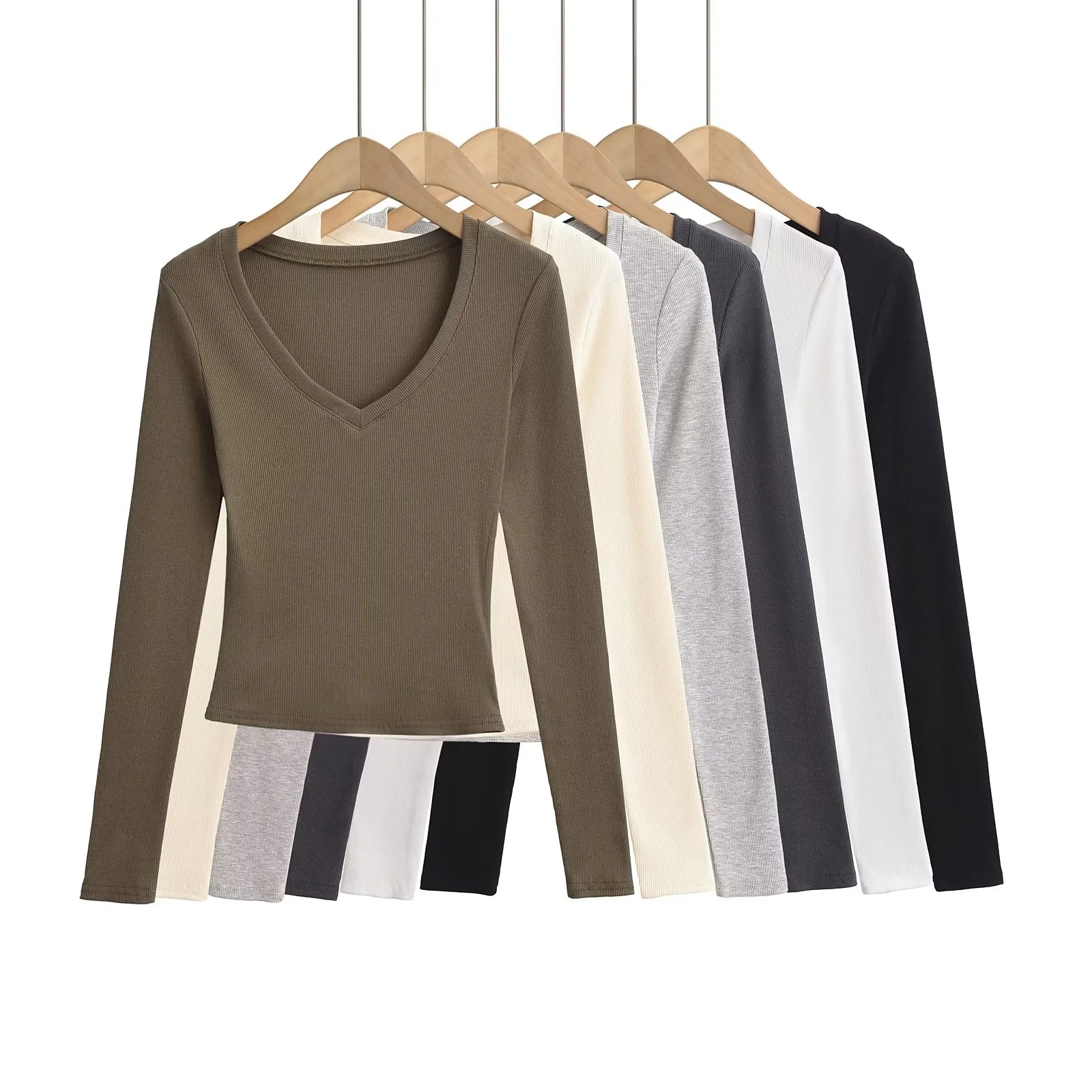 Sexy fitted elastic base long-sleeve