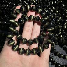 天然金曜石圆珠手链金刚圈一线猫眼水晶饰品本命年墨西哥金曜石