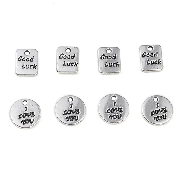 DIY retro alloy accessories English plate pendant handicraft accessories