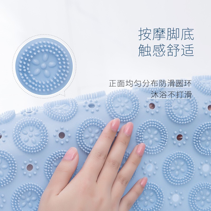 新型円形浴室TPR滑り止めマット家庭用シャワー室疎水速乾吸盤床マット風呂マッサージマット|undefined