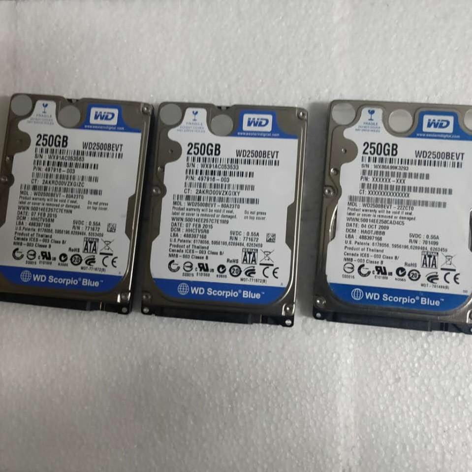 Disco duro del cuaderno Disco Duro mecánico de 2,5 pulgadas SATA cero disco duro de la multi-capacidad del poder 250g 320g 500g 1T