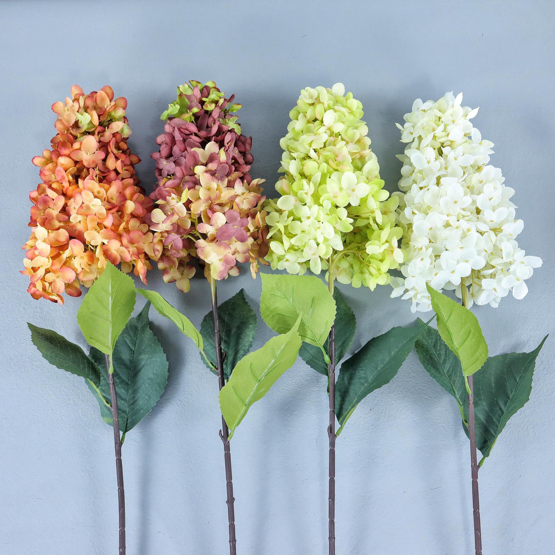 Solo Hortensia pagoda flor artificial estilo antiguo otoño Hortensia accesorios de tiro vestido de novia flor falsa Flor de seda al por mayor
