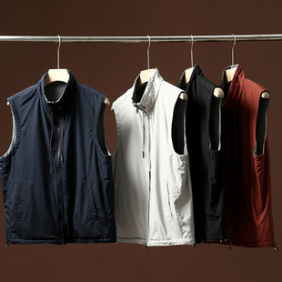 European Light Luxury Spring and Autumn New Business Casual Sports Waterproof Collar Sleeveless Double-sided Vest Casual Jacket