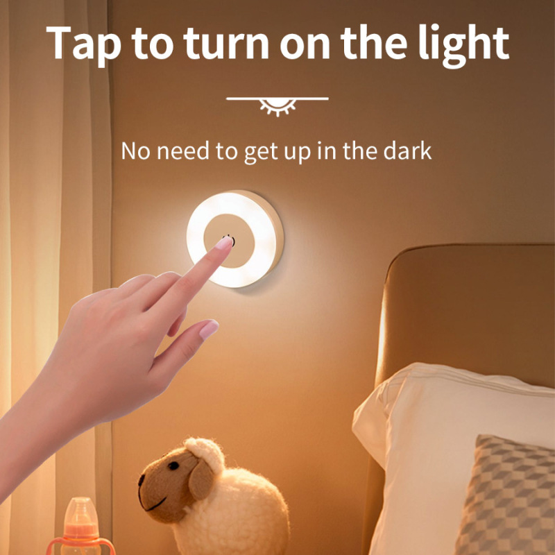 タッチセンサー充電式LEDナイトライト寝室廊下省エネベッドサイドランプ赤ちゃん授乳ナイトライトの国境を越えた特別供給|undefined