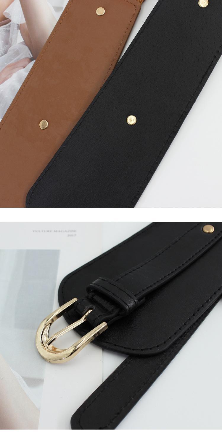 Nuova cintura per le donne con un senso di lusso in autunno e inverno, elastico e largo cinturino, abito esterno decorativo, gonna con cintura alla moda_voghion.com