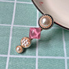 Hair accessory, acrylic resin, hairgrip, set from pearl, Korean style, new collection