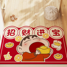 红色新年地垫入户门垫玄关进门脚垫2025新款丝圈防滑耐脏门口地毯