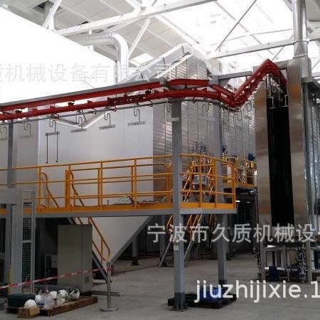 喷塑流水线喷漆涂装悬挂式自动静电喷塑烘道过桥式烤漆涂装生产线