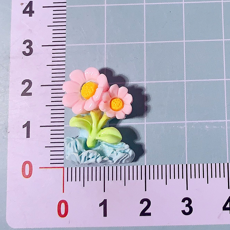 Nueva serie de color macarón roca flor serie diy accesorios de resina pegamento crema caja de teléfono móvil joyería para el cabello colgantes botones de zapatos