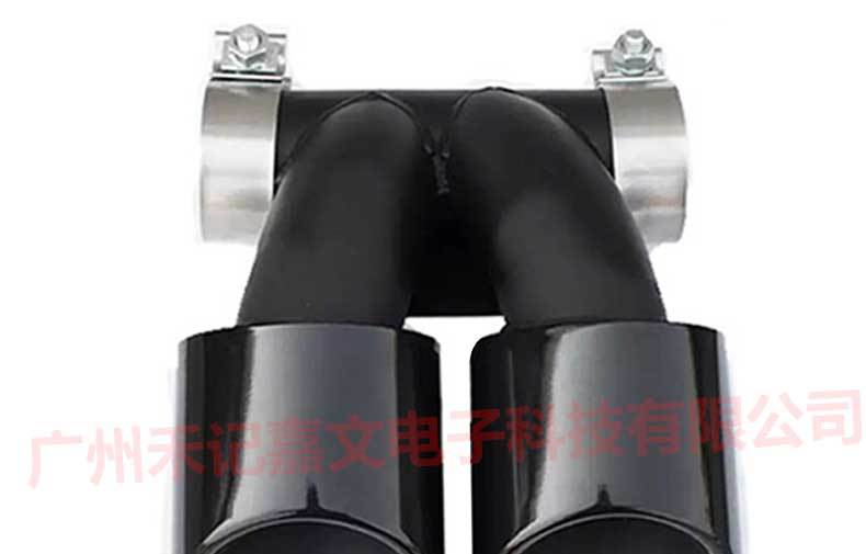 Suitable for Porsche 718 981Boxster Kaman Exhaust Pipe Modified Gts Double Three-Layer Black Tail Pipe
