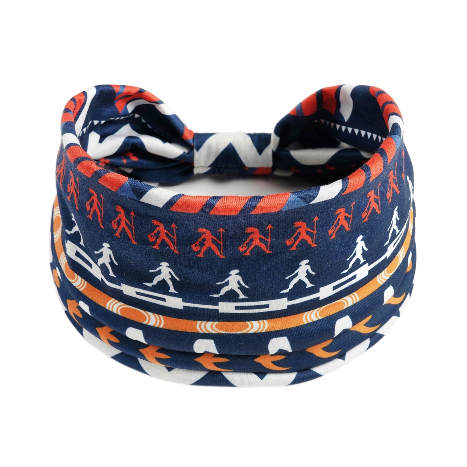 Europa y América nueva impresión elástica deportiva correa de cabello damas banda ancha correa de cabello turbante retrógrado joyas para el cabello de yoga