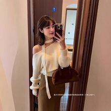 ��ʽһ�ּ�б��첱ᘿ�ë��Ů�ﶬ����㼑��L¶���L��ᘿ�������