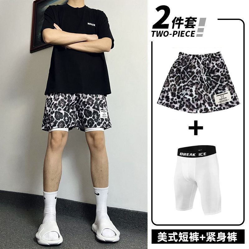 Pantalones cortos deportivos, pantalones elásticos transpirables para hombres, leggings transpirables, anti-permeación de verano, fábrica transfronteriza al por mayor
