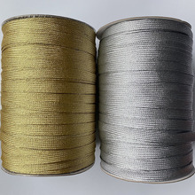 金銀絲織帶編織繩無彈力扁繩服裝配飾繩DIY