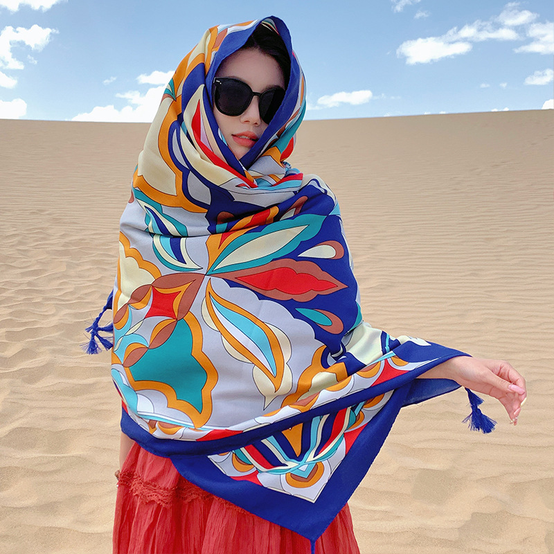 Women's Elegant Printing Cotton And Linen Shawl display picture 6