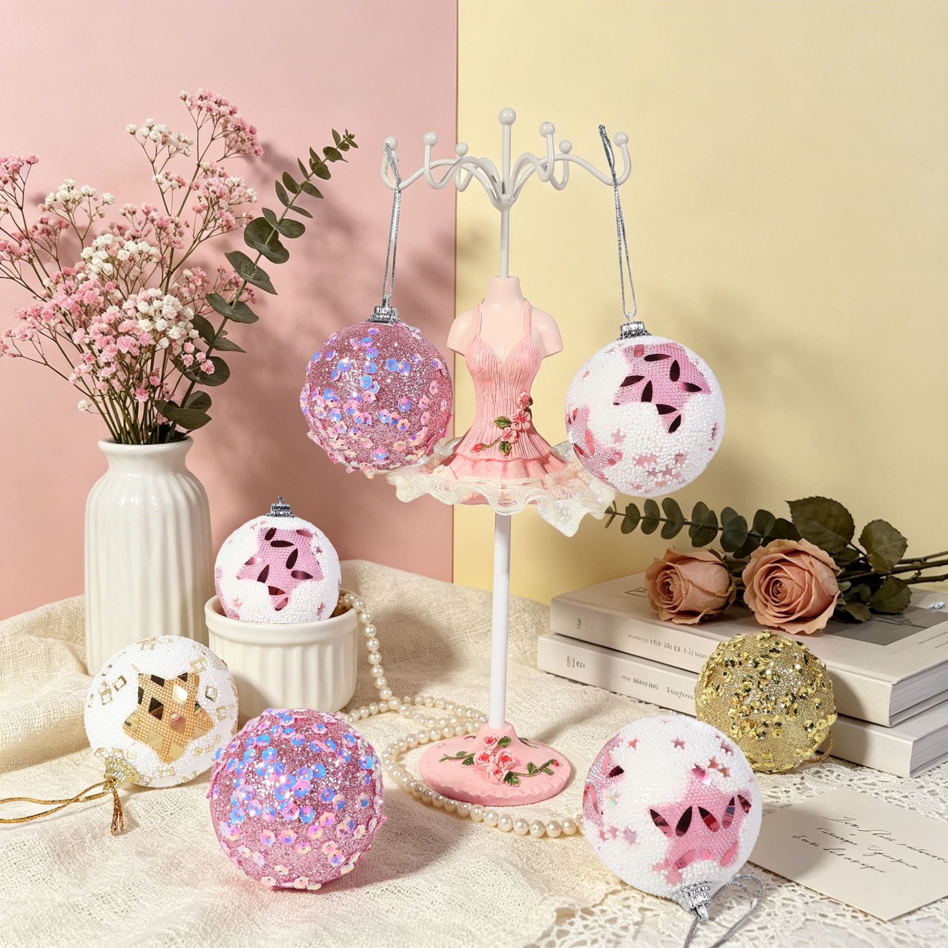 Transfronterizos nueva espuma de Navidad sequinilla bola de Navidad decoración de árbol de Navidad fiesta escenario de decoración bola